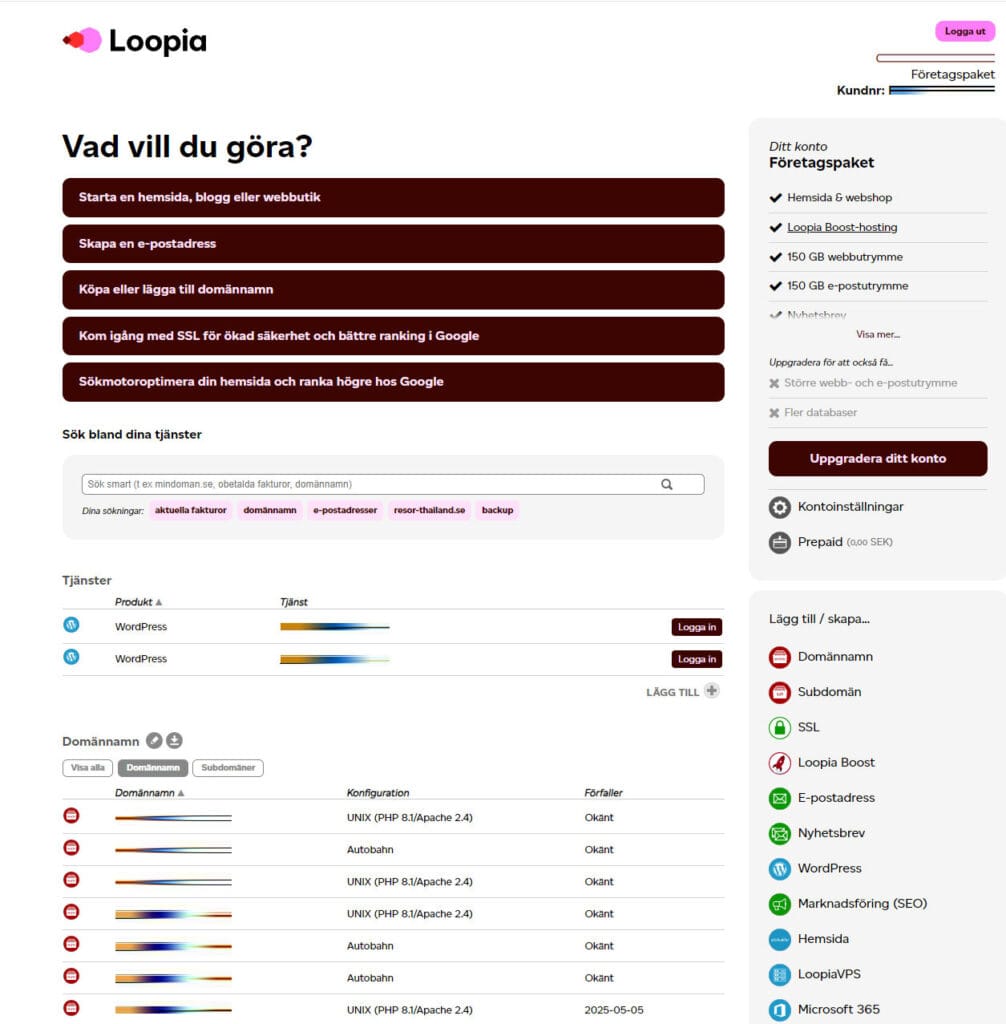 Loopia Test av webbhotellet Loopia: Kvalitet & bra support pryder fasaden ...
