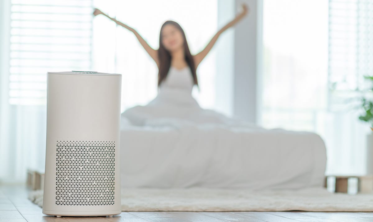 Luftrenare i sovrummet