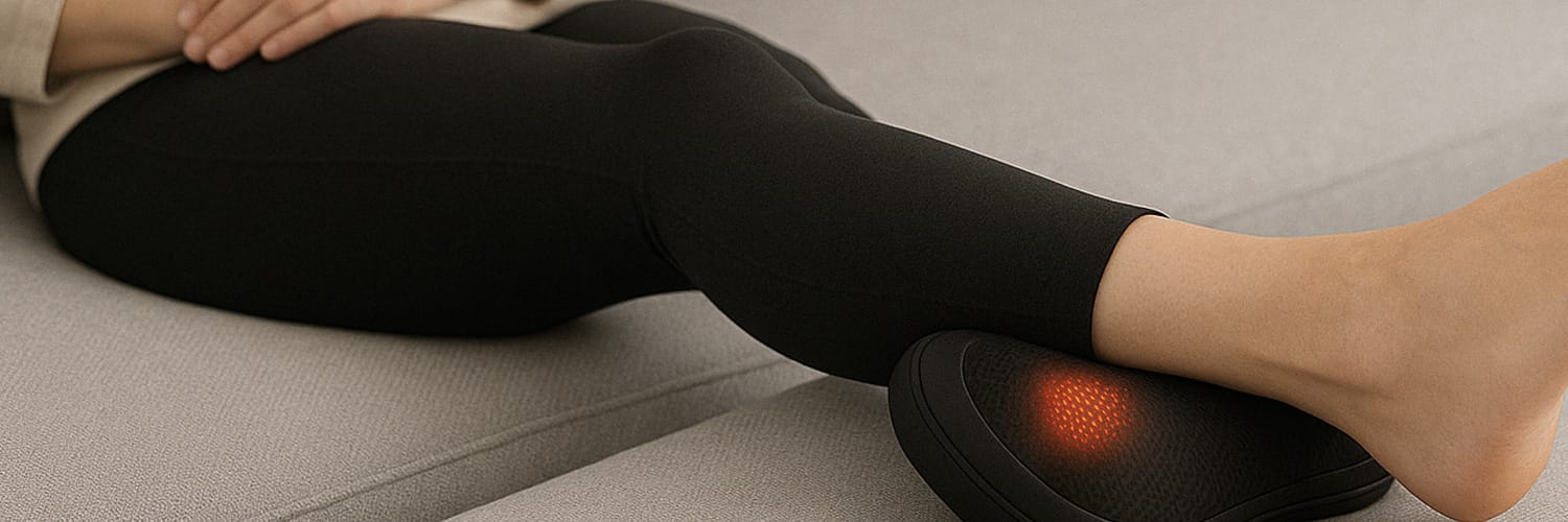 Massagekudde används på vaden